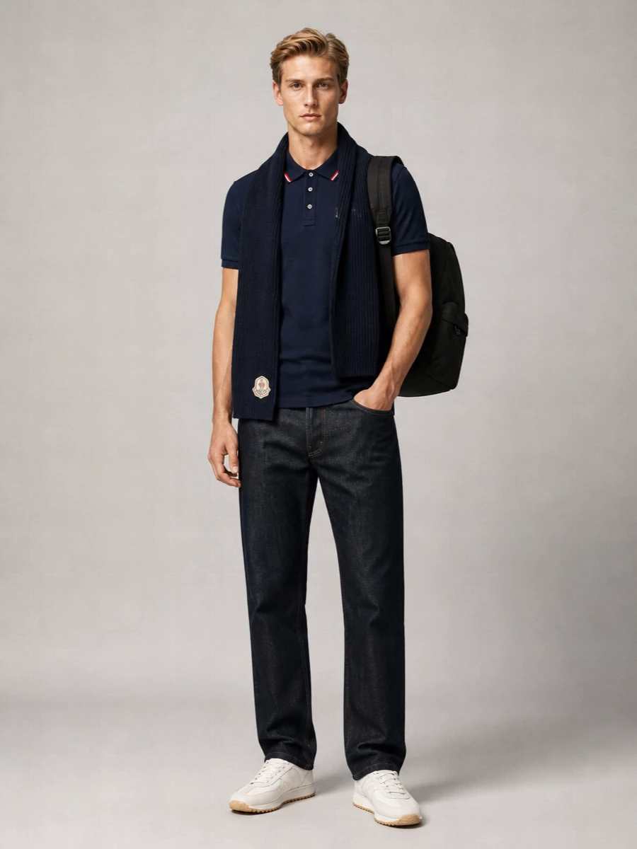 Moncler cotton short-sleeve polo shirt