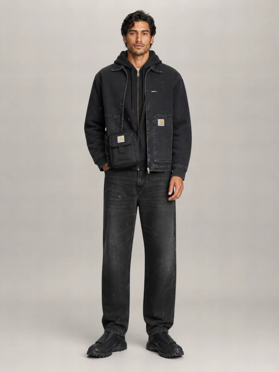 Carhartt Wip Corduroy Collar Cotton Canvas Work Jacket
