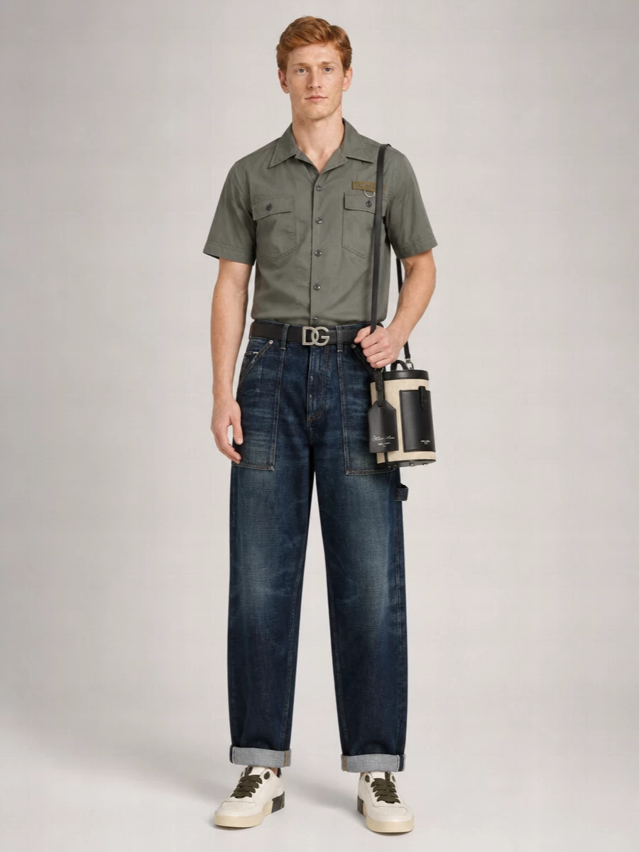 Dolce&Gabbana Denim Loose Fit Trousers
