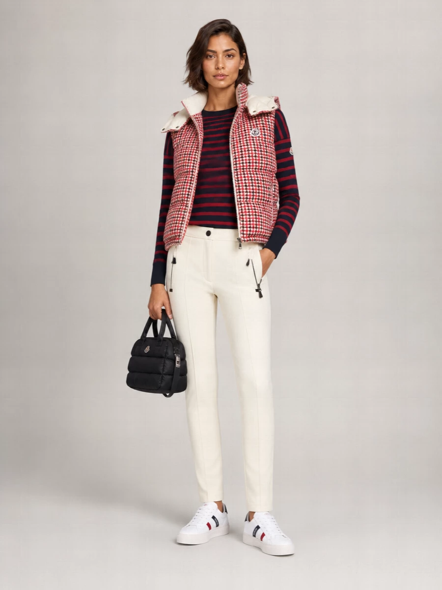 Moncler Checked Single-Breasted Coat