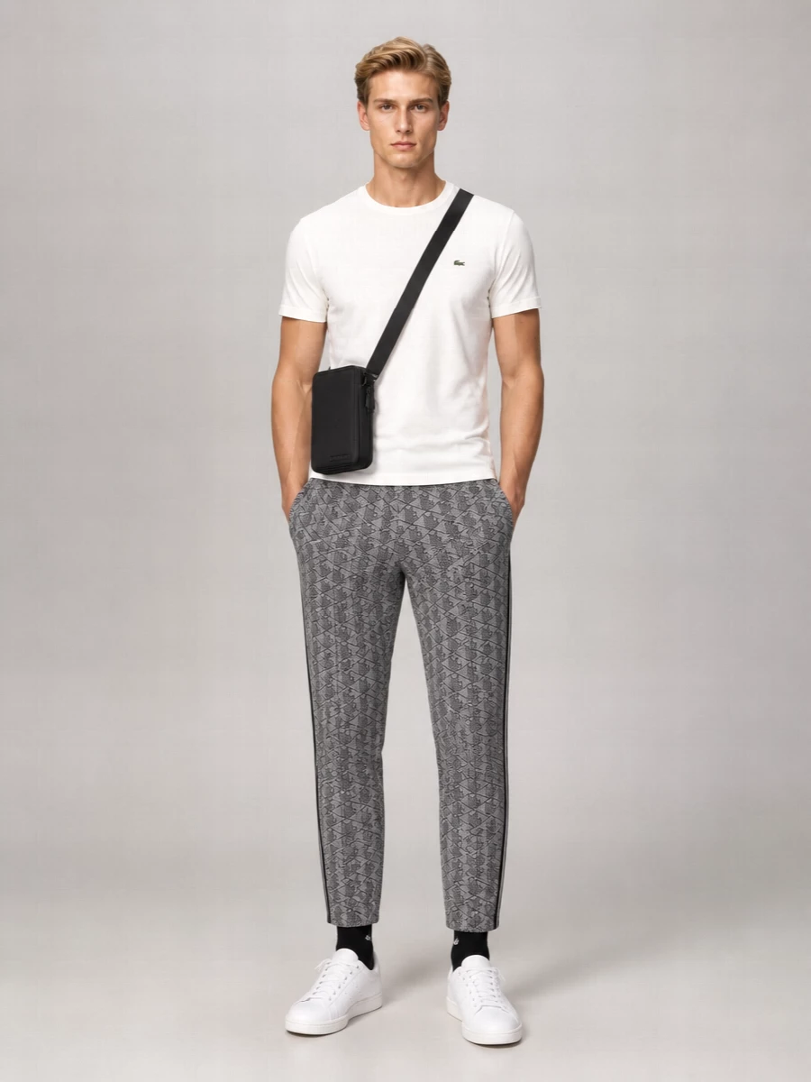 Lacoste Jacquard Logo-Print Straight-Leg Track Pants