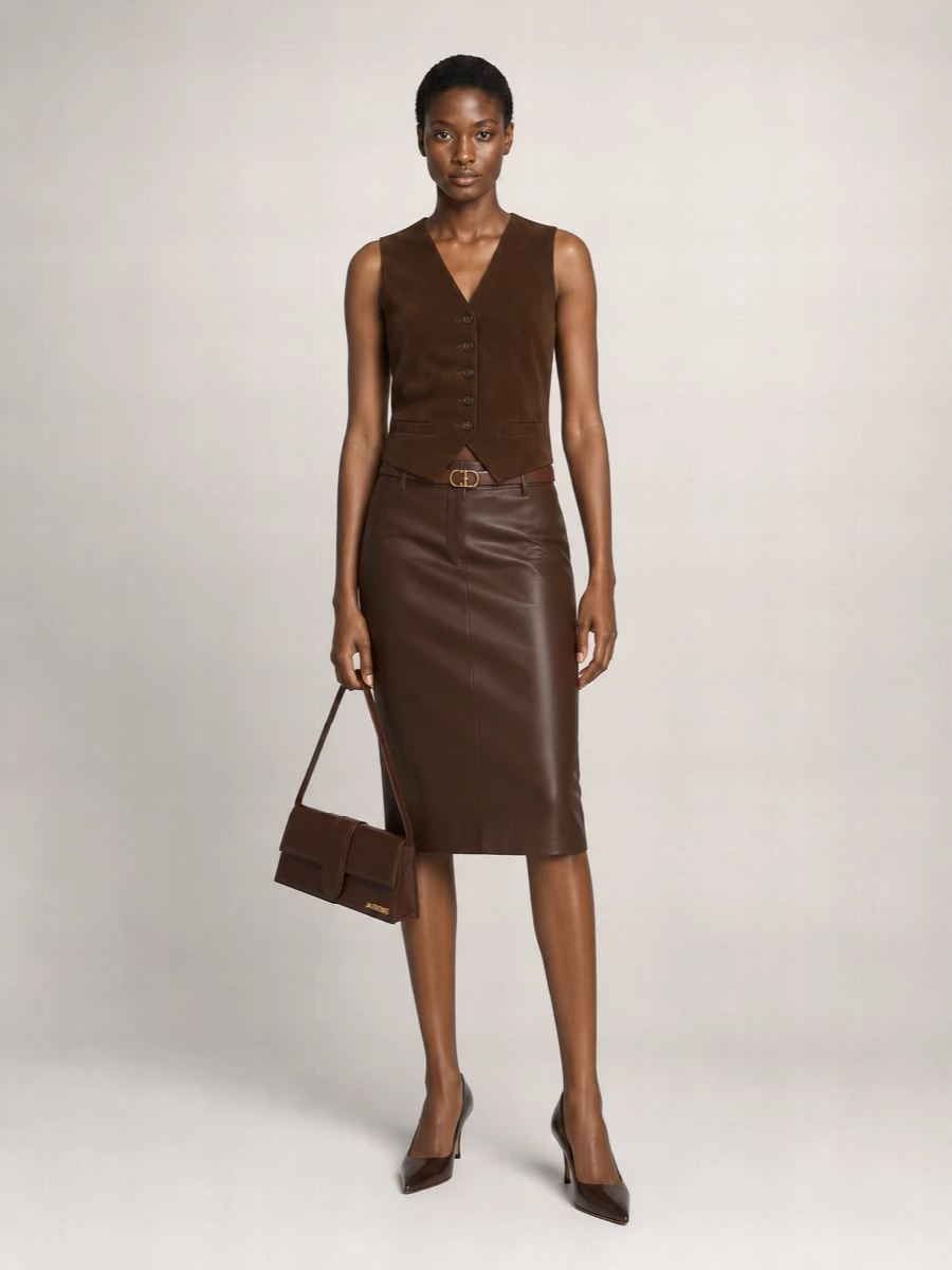 Giuseppe Di Morabito Leather Pencil Skirt