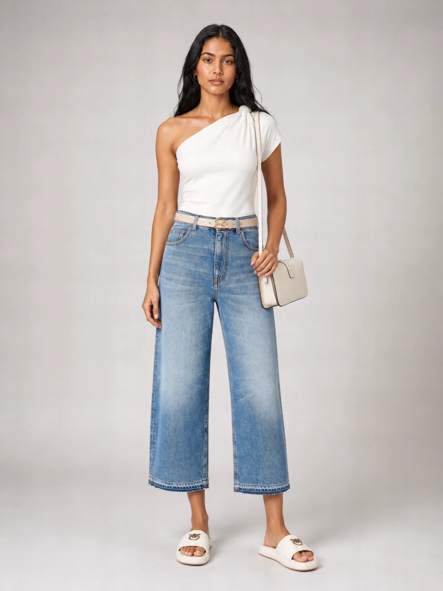 Pinko Asymmetric Cotton Short-Sleeve T-Shirt