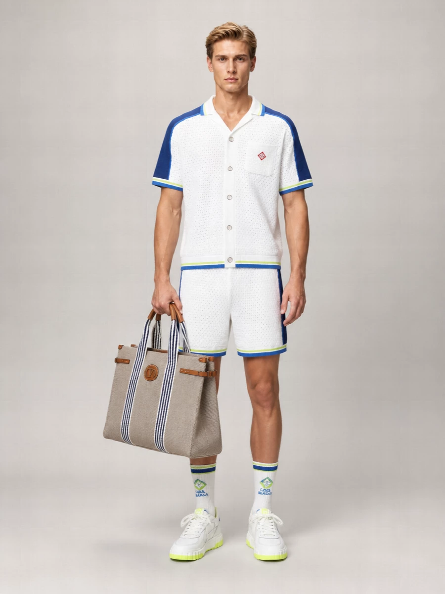 Casablanca Crochet Short-Sleeve Shirt
