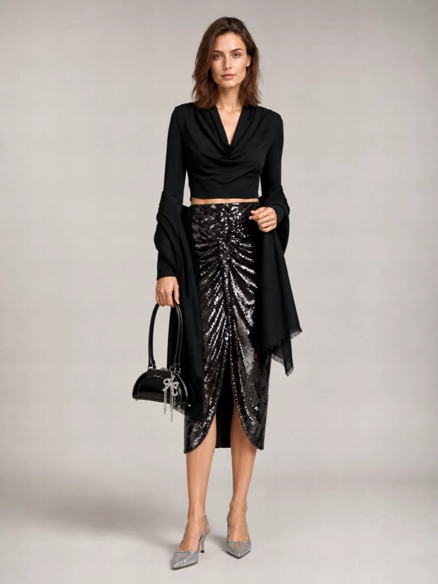 Rotate Fitted Skirt