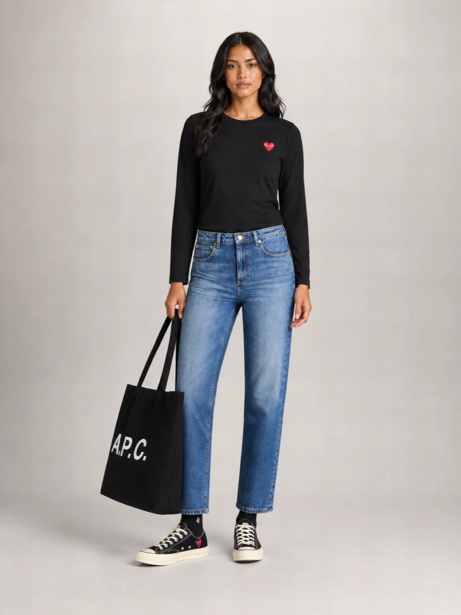 Comme Des Garçons Play Canvas Low-Top Sneakers