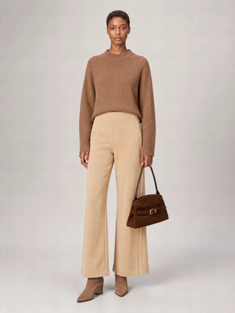 S Max Mara Ribbed Wool High Neck Jumper