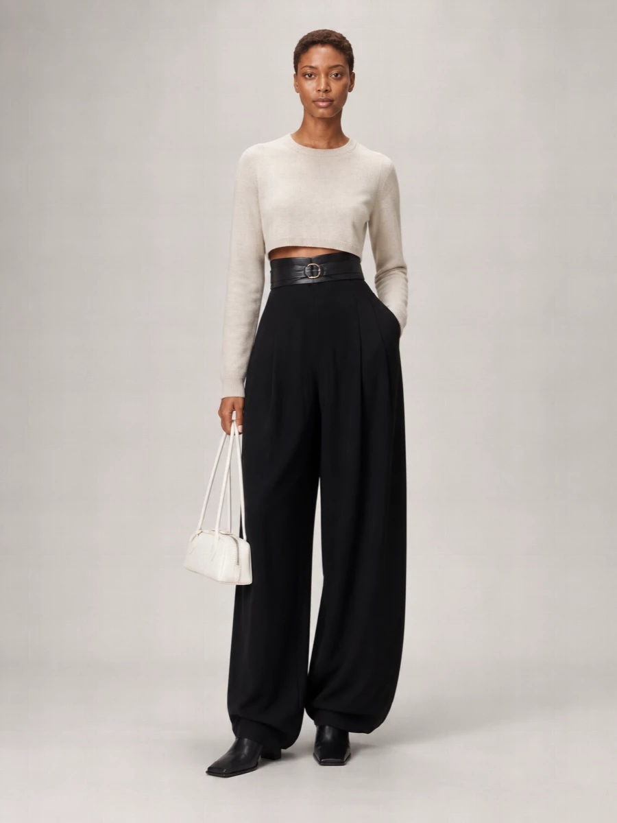 Alaïa Cashmere Highneck Cropped Jumper