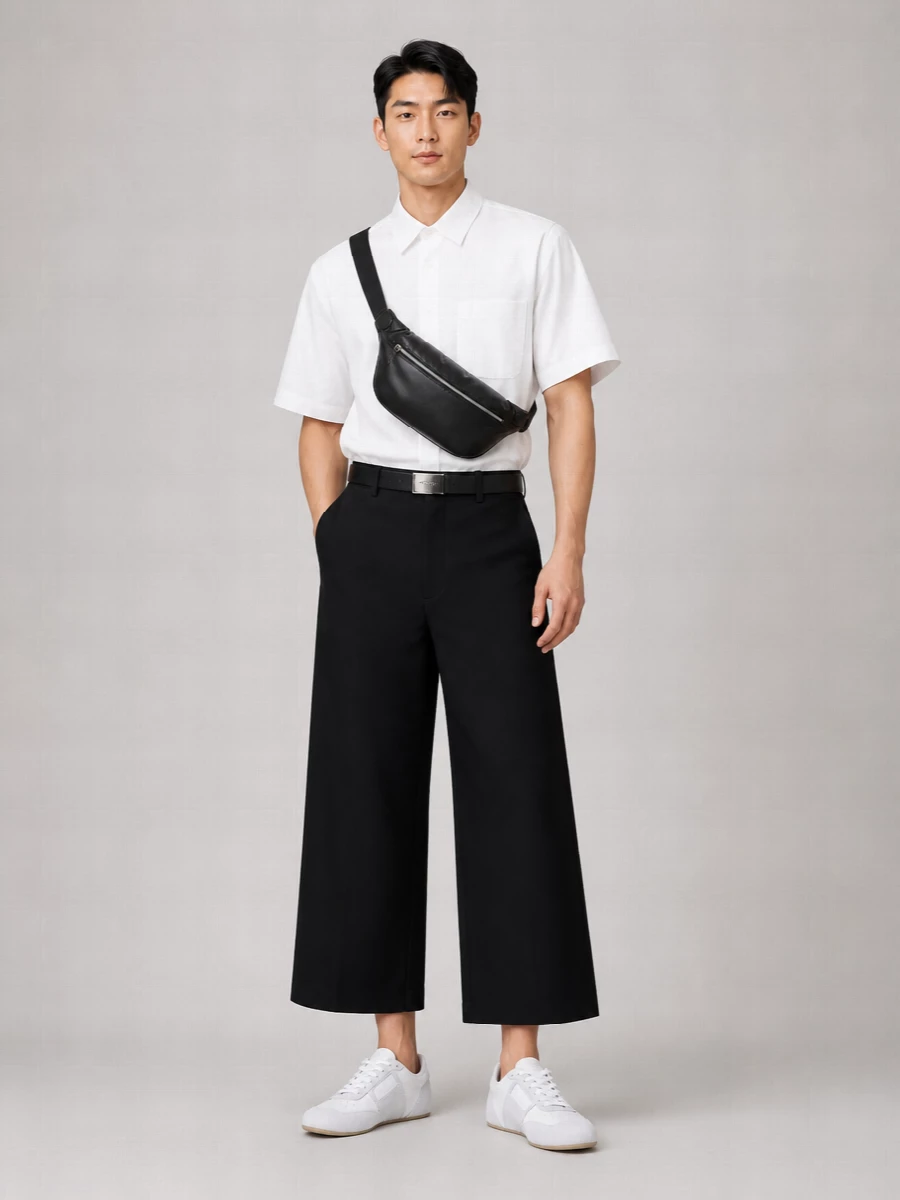 Mm6 Maison Margiela Cotton Wide-Leg Trousers