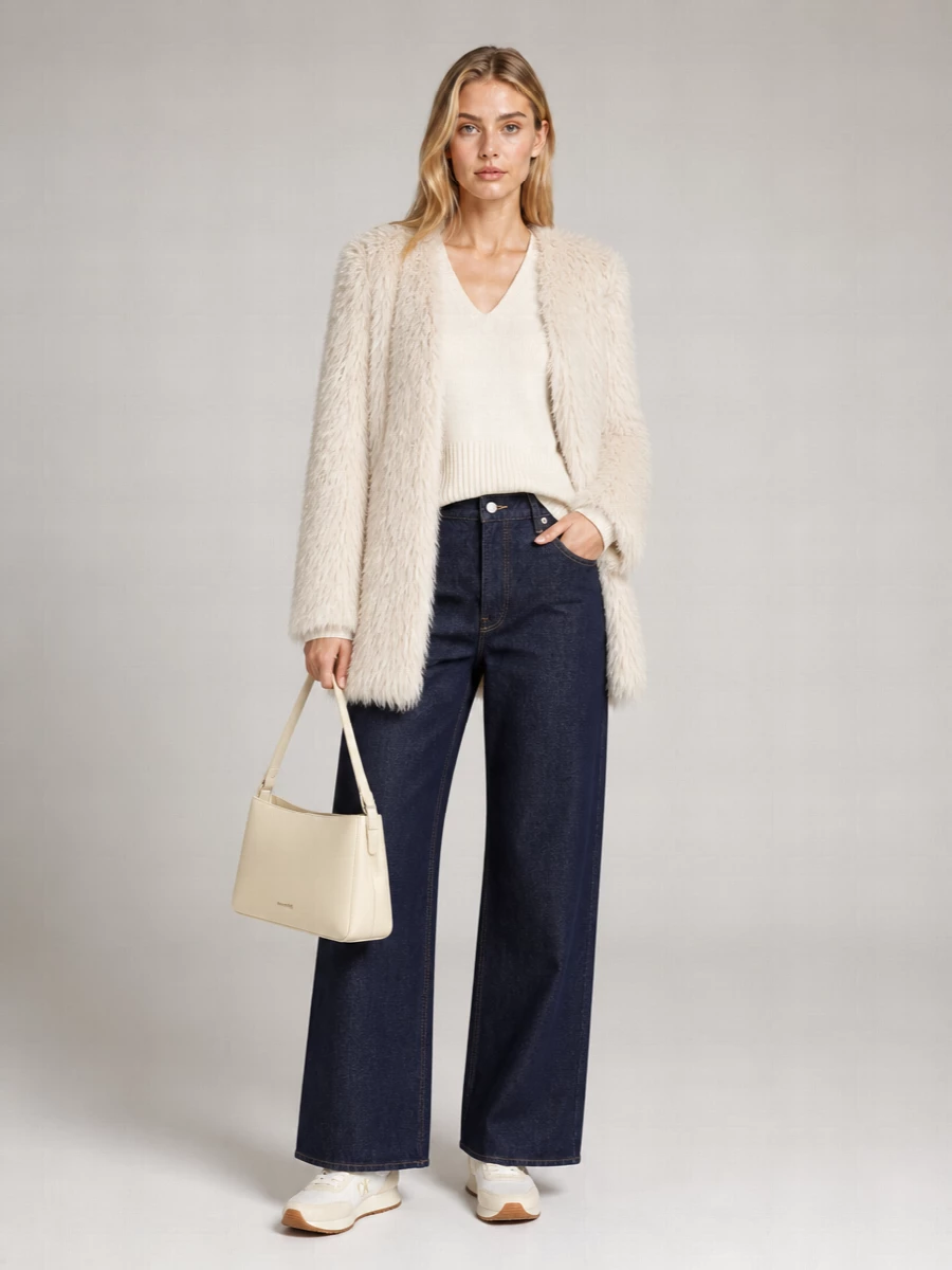 Calvin Klein Faux Fur Coat