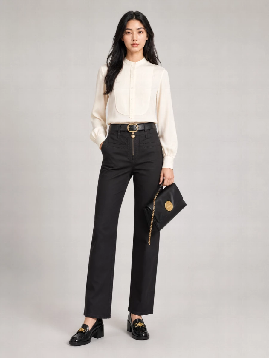 Chloé Cotton Straight-Leg Jeans