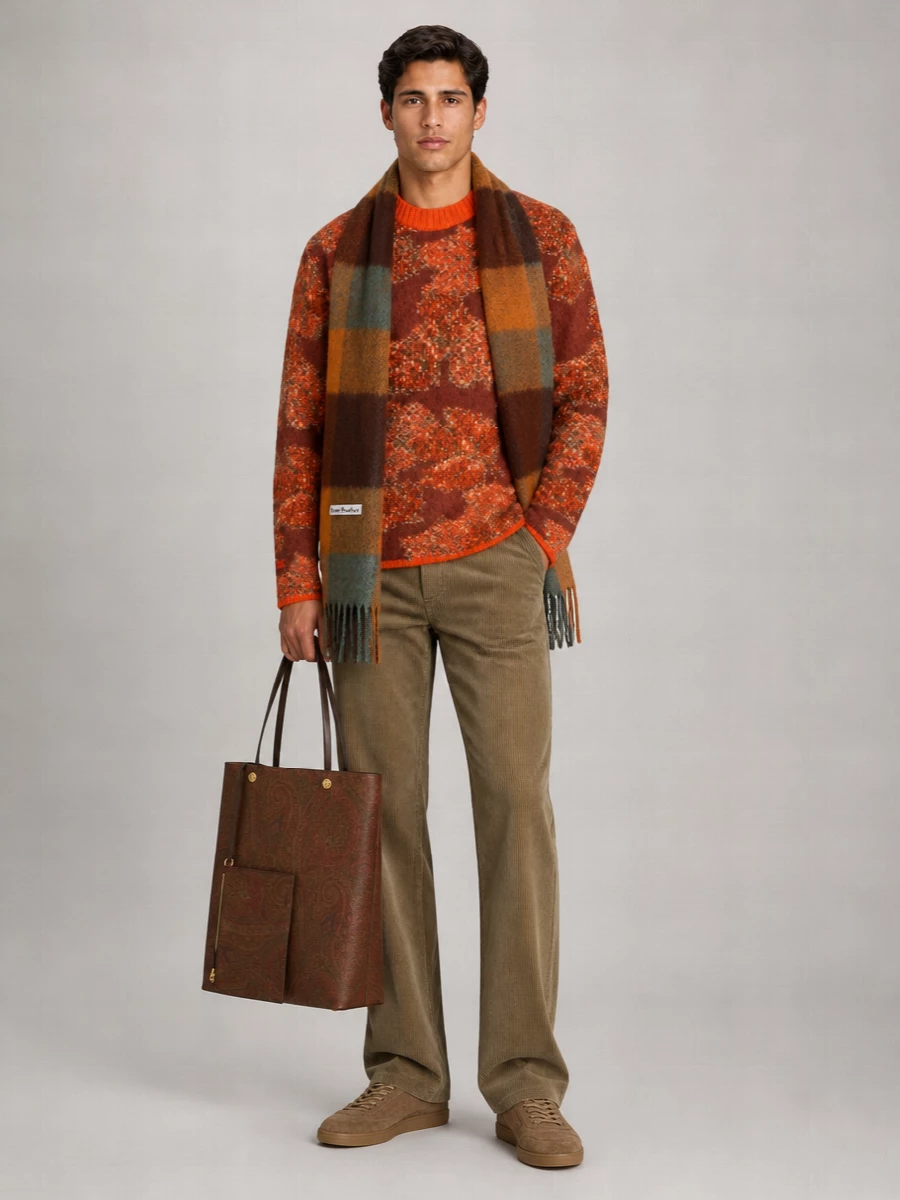 Acne Studios Checked Mohair-Blend Scarf