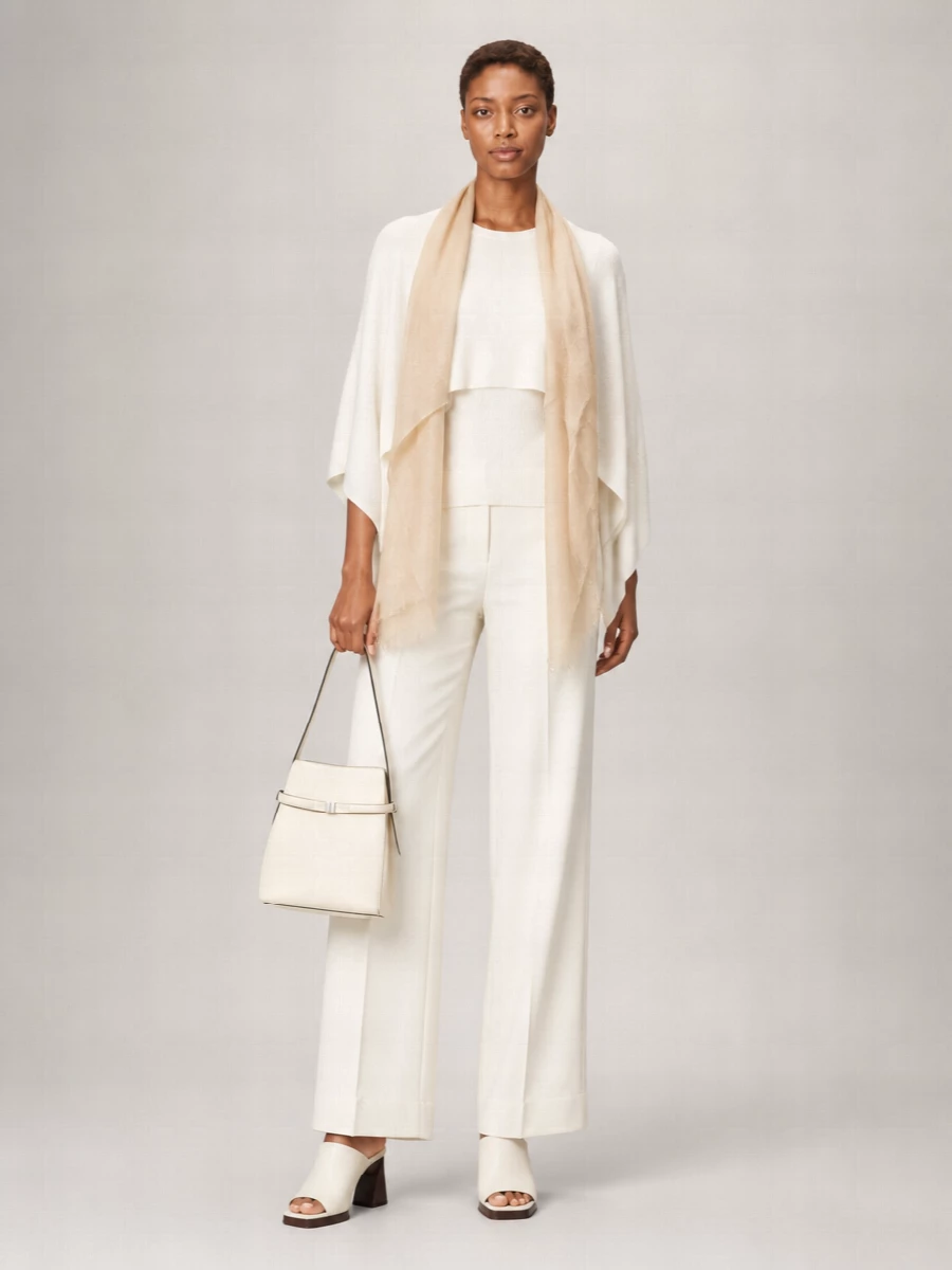 Totême Silk Asymmetric Cape Cardigan