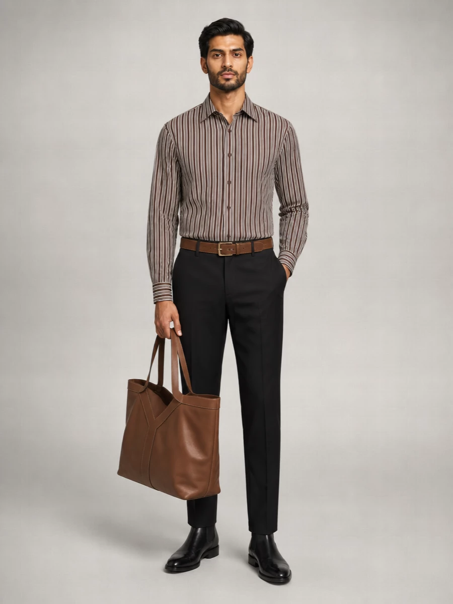Saint Laurent Striped Cotton Shirt