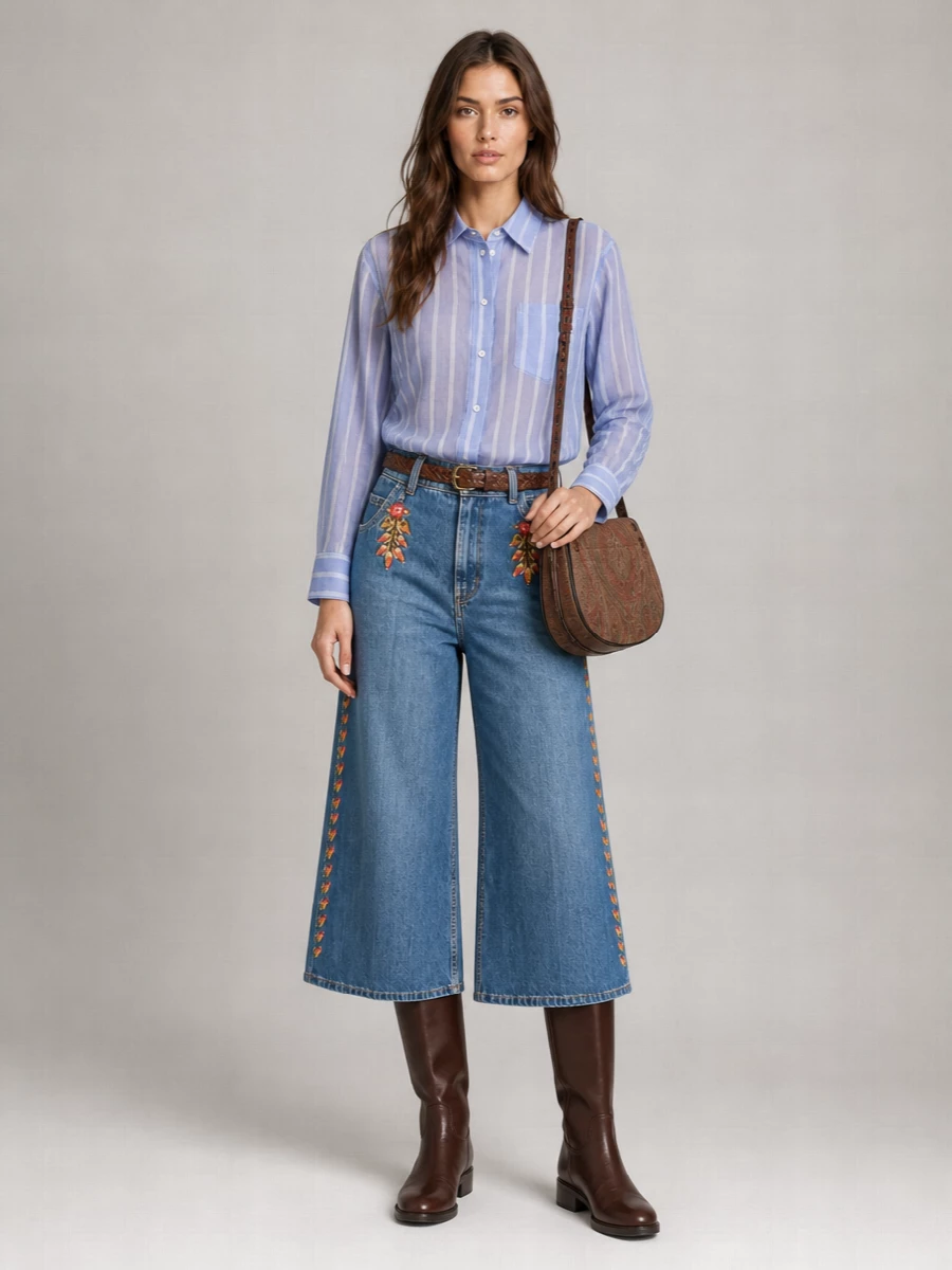 Etro Leather Woven Belt