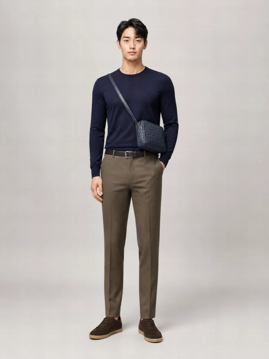 Zegna Cashmere Silk Ribbed Crew-Neck Sweater