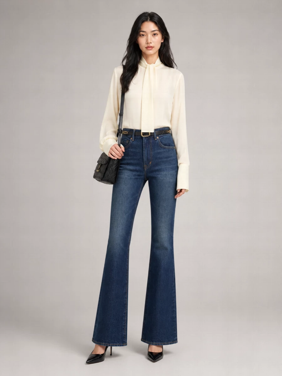 Tom Ford Cotton High-Rise Straight-Leg Jeans