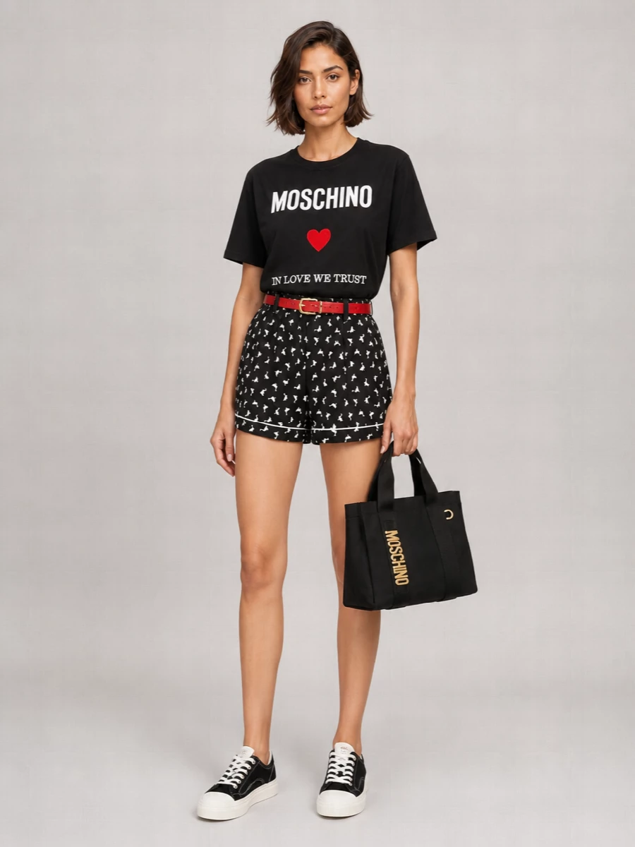Moschino Leather Hello Belt