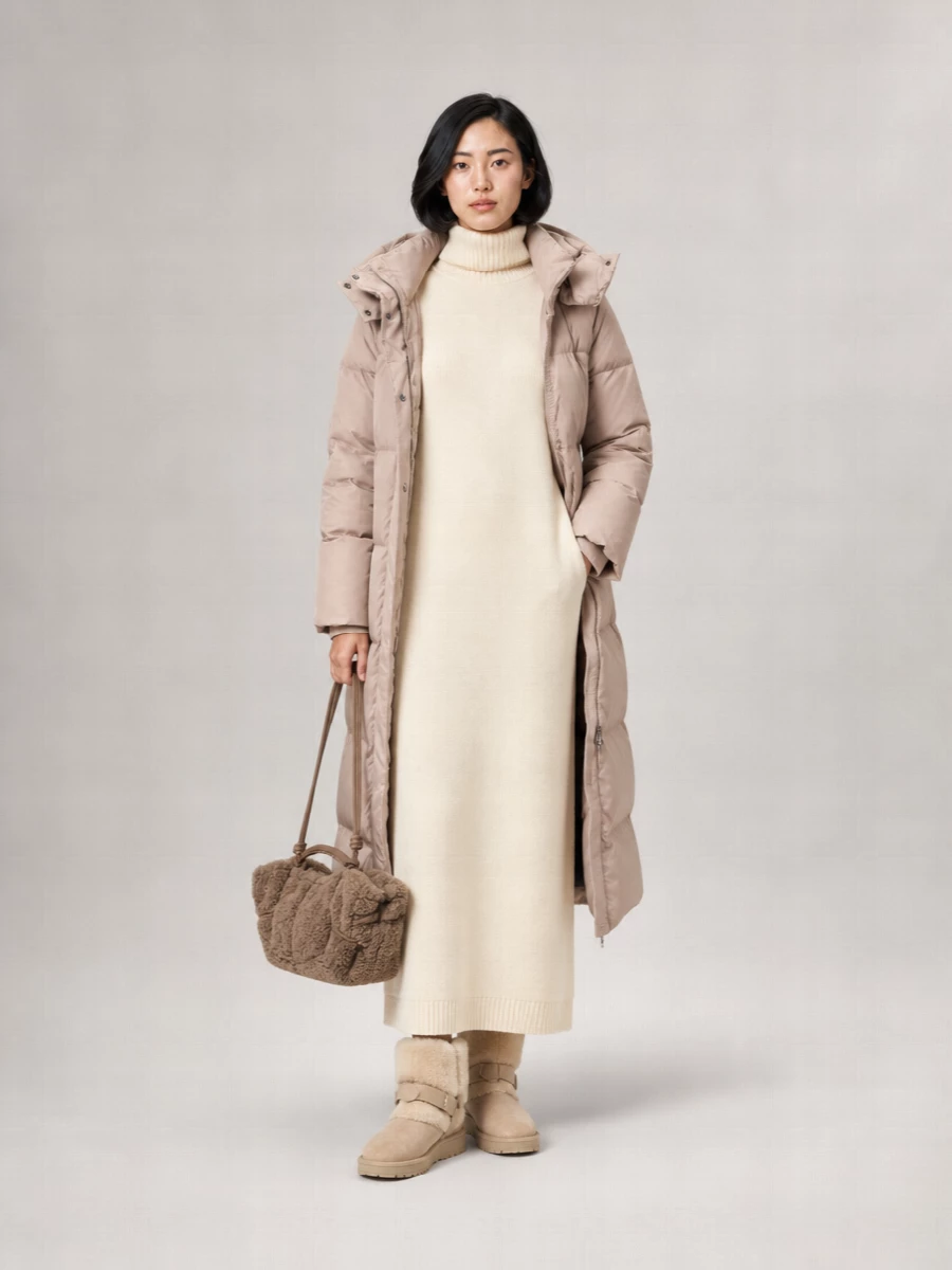 Woolrich quilted long parka