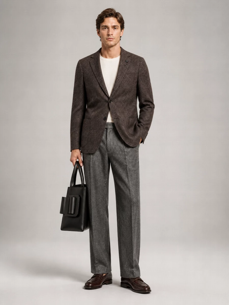 John Smedley Leather Tote Bag