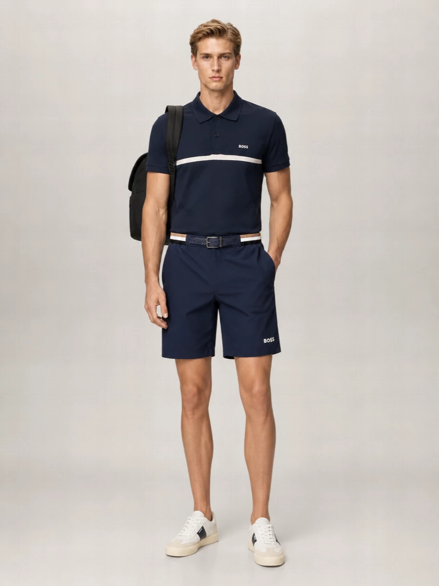 Boss Logo-Print Swim Shorts