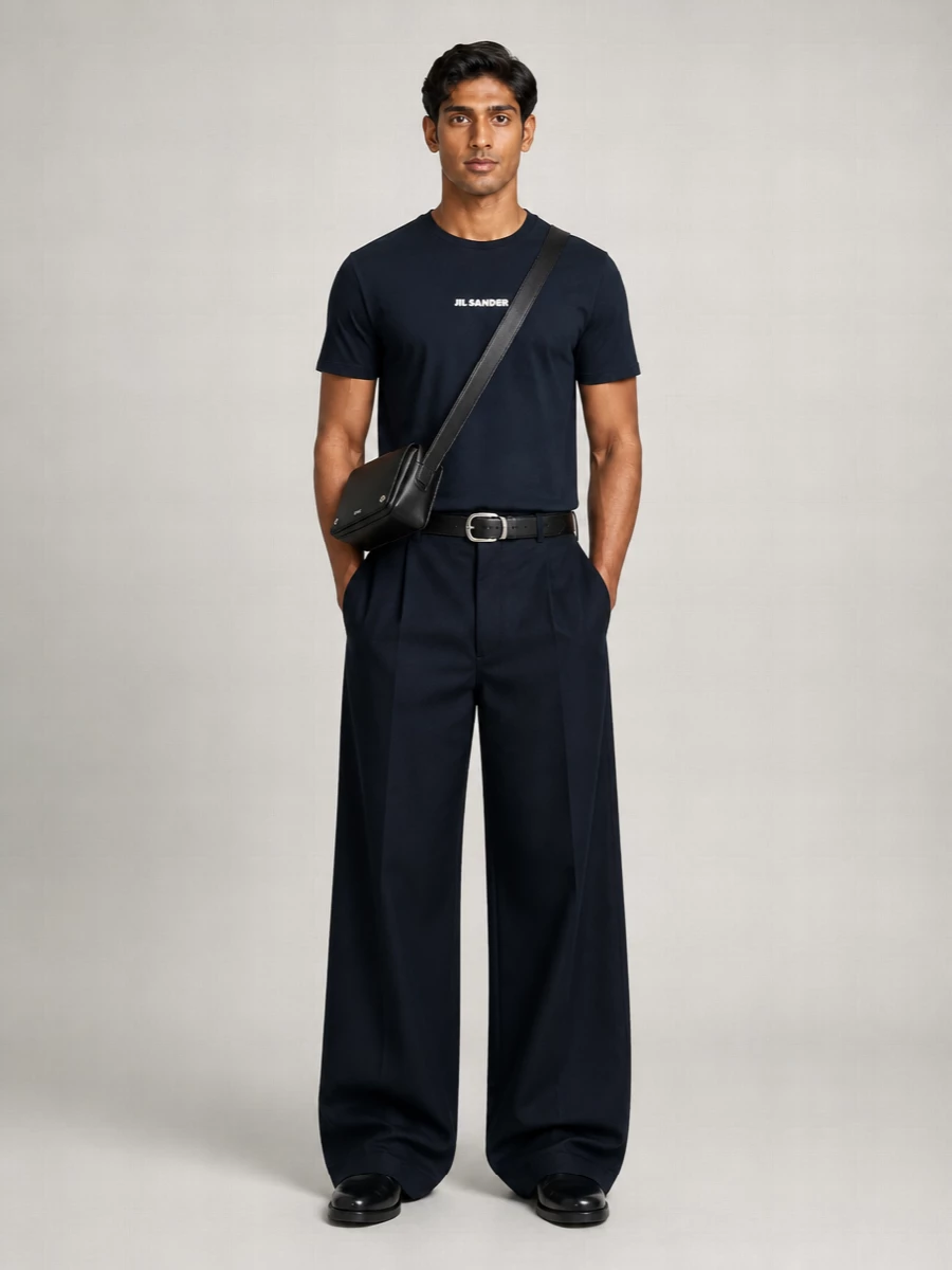 Jil Sander Short-Sleeve Crewneck Logo-Print T-Shirt