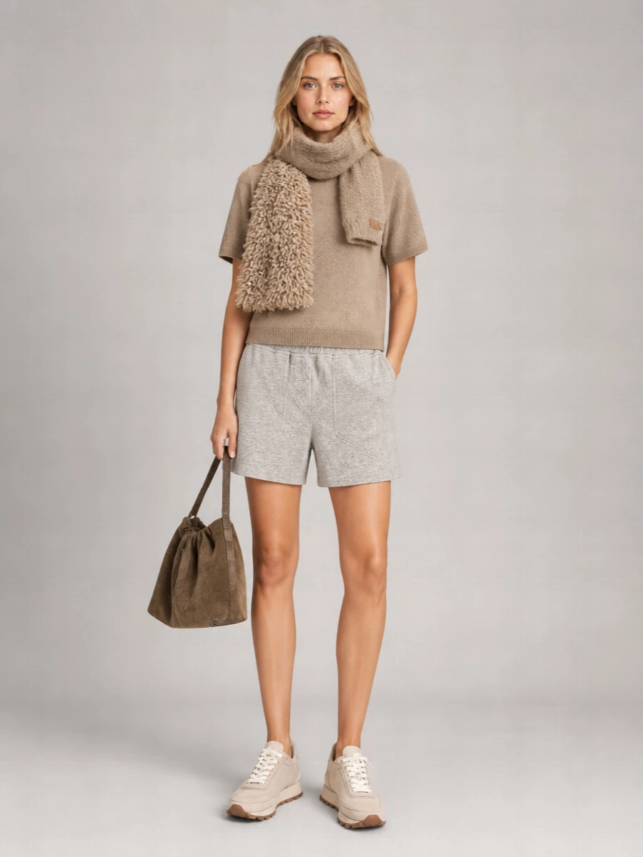 Brunello Cucinelli Cashmere Cotton Wide-Leg Joggers