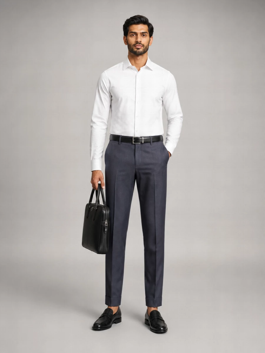 Prada Mohair Silk Straight-Leg Tailored Trousers