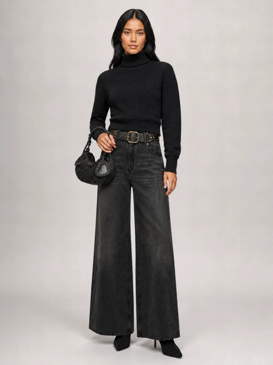 Blumarine Cotton Wide-Leg Trousers