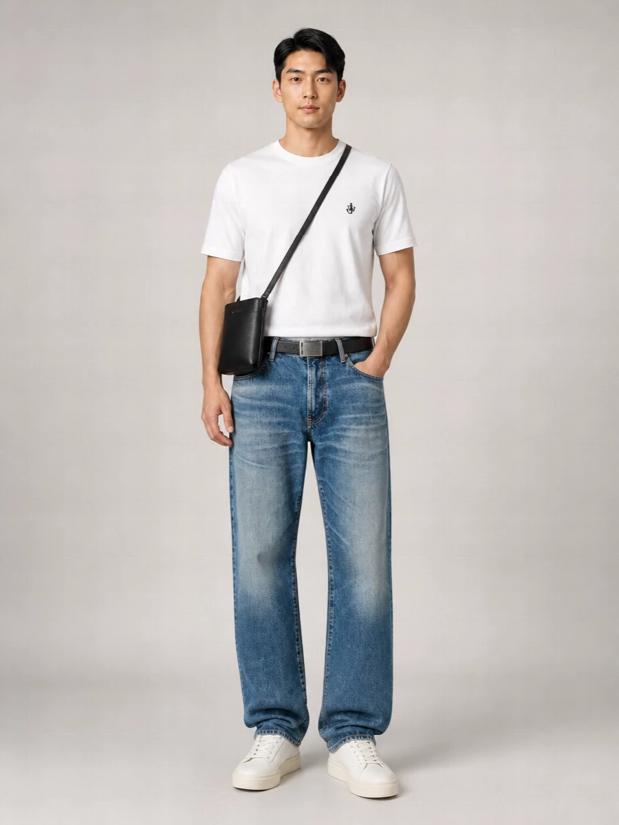 Jw Anderson Organic Cotton Logo Embroidery T-Shirt