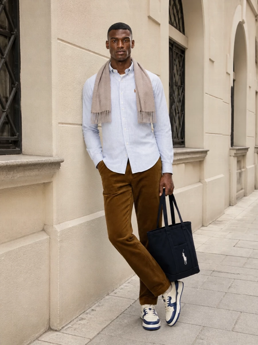 Polo ralph lauren striped shirt corduroy trousers