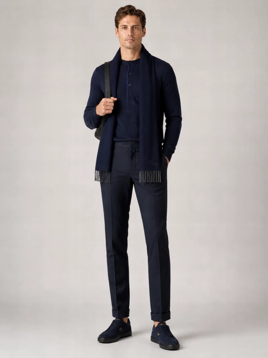 Paul Smith Merino Wool Henley Neck Tank Top