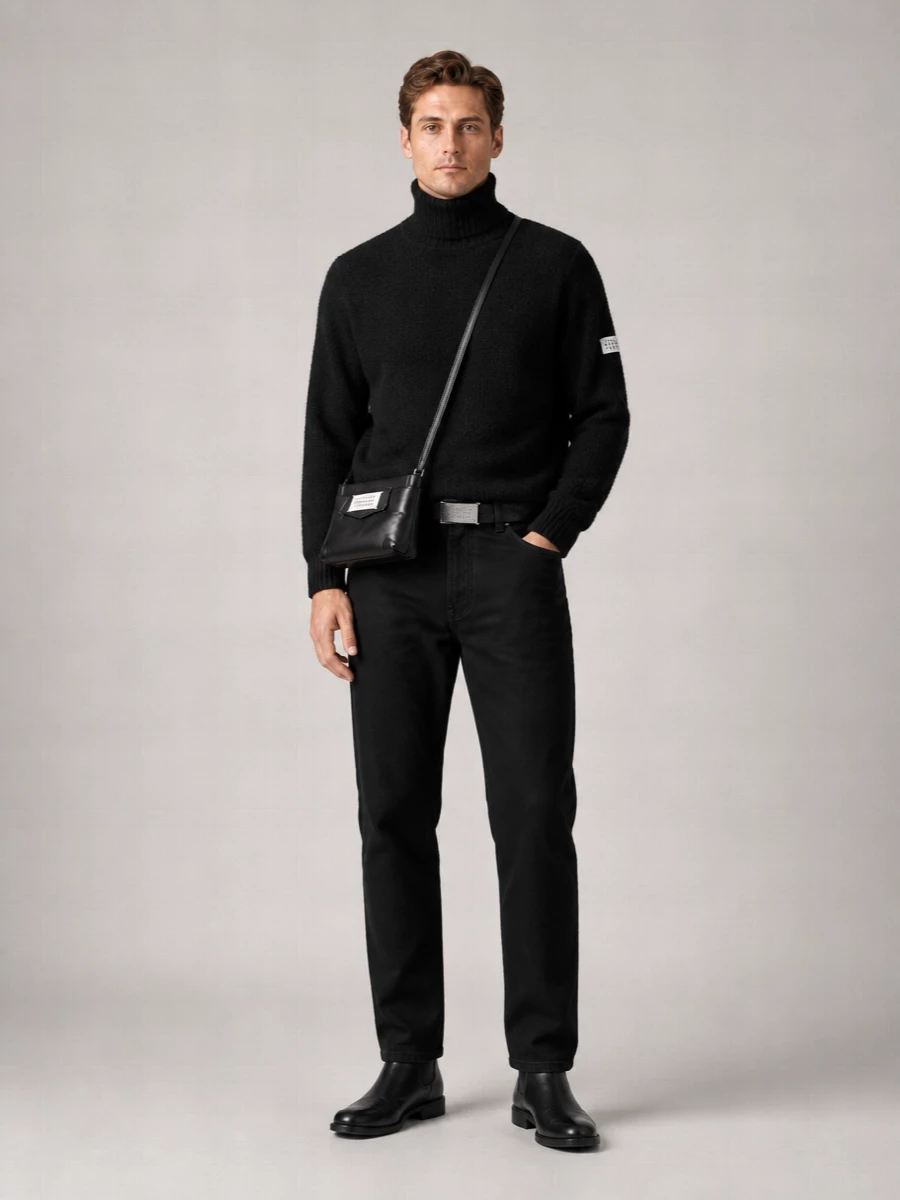 Mm6 Maison Margiela bouclé knit high-neck sweater