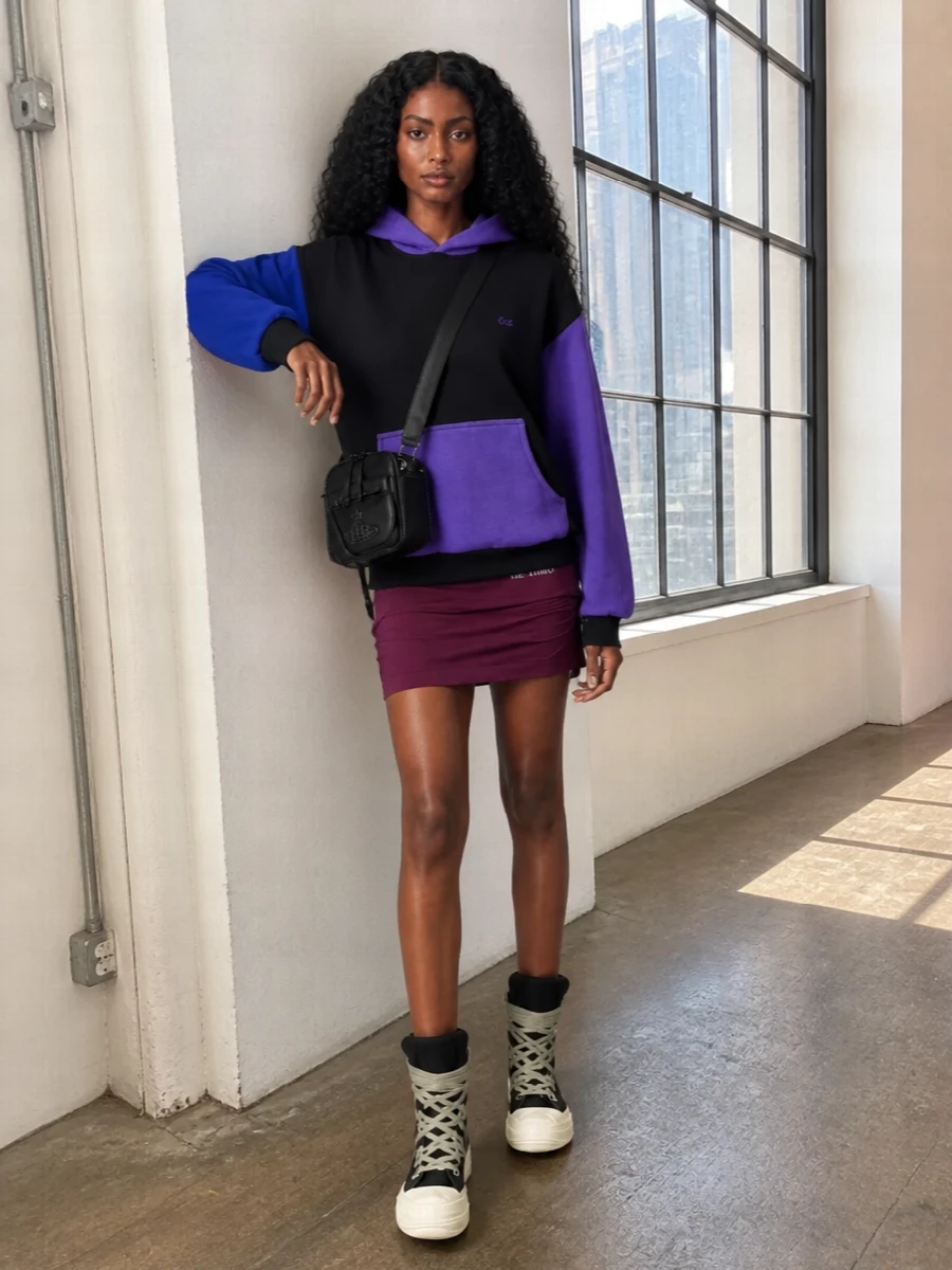 Attico sweatshirt dress rick owens sneakers styling