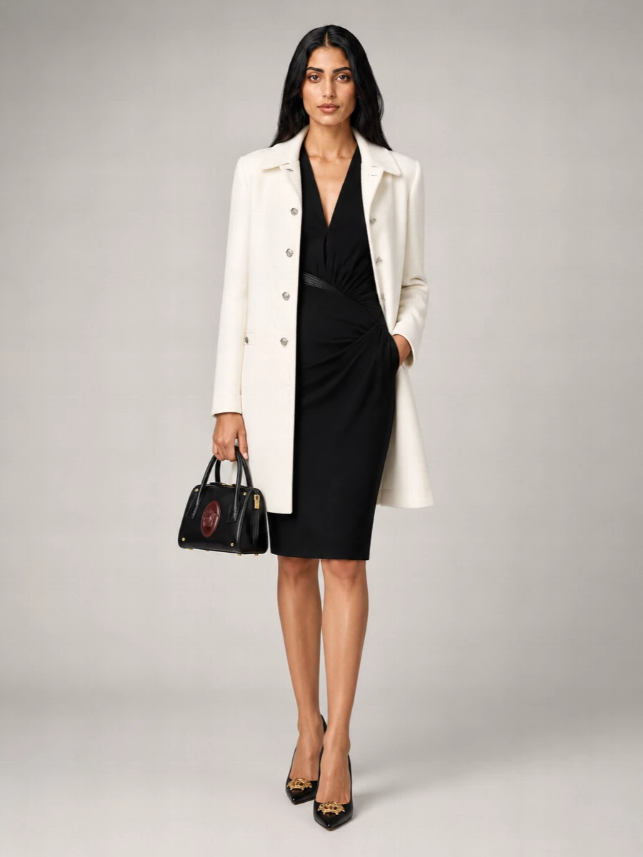 Versace wool single-breasted coat