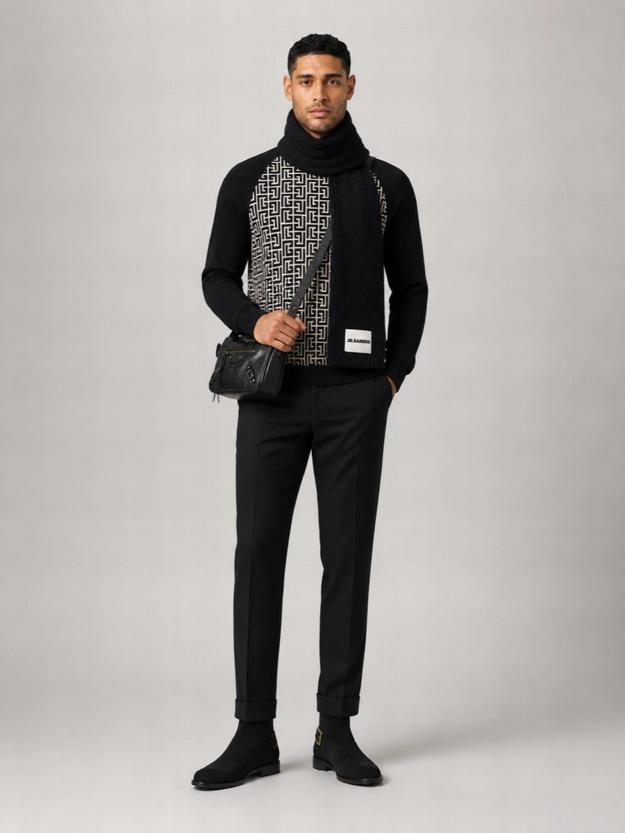 Balmain Monogram Mesh Jumper
