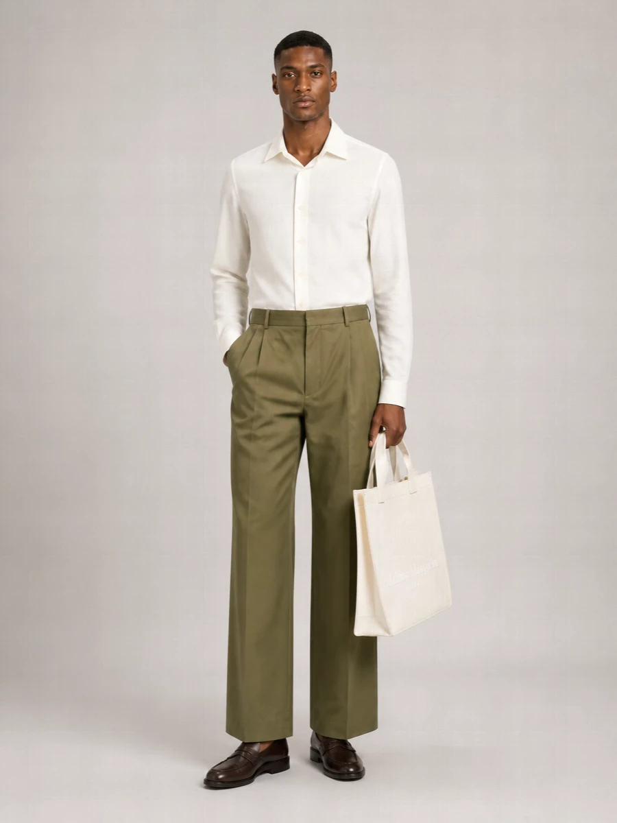 Loewe Cotton Wide-Leg Trousers