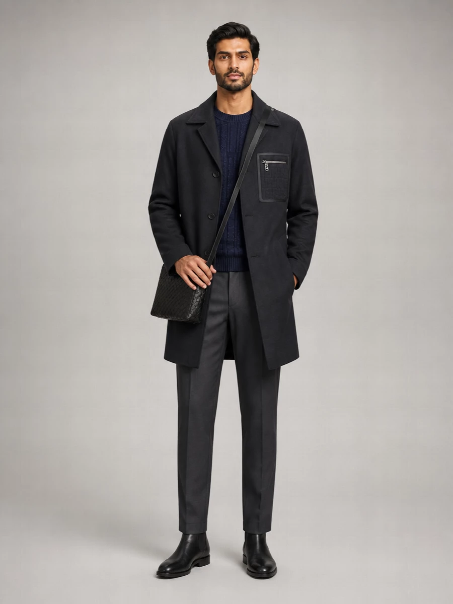 Fendi Cashmere Single-Breasted Coat