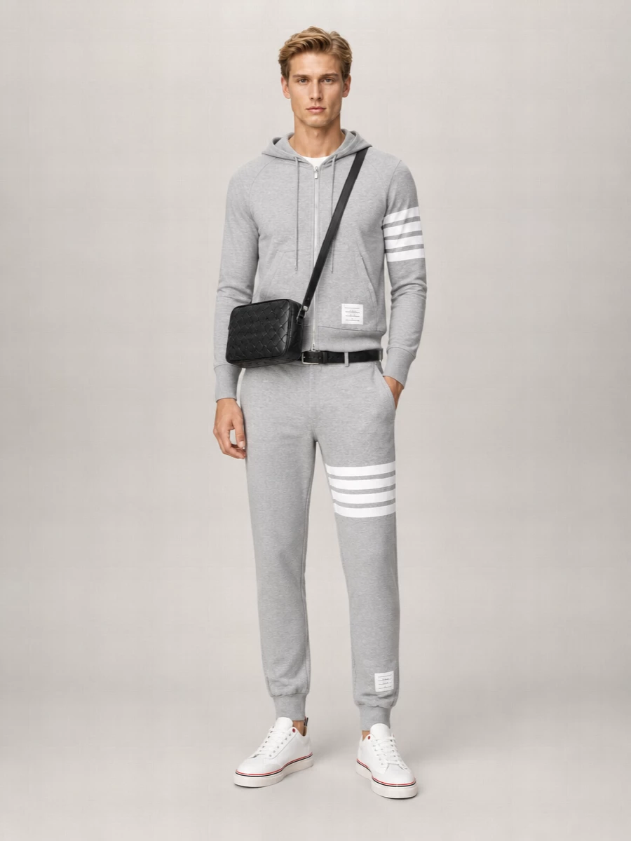 Thom Browne Cotton Straight-Leg Track Pants