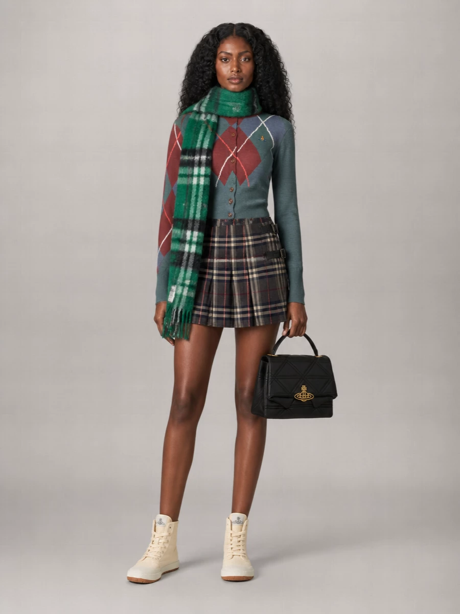 Burberry Mohair Wool Check Scarf