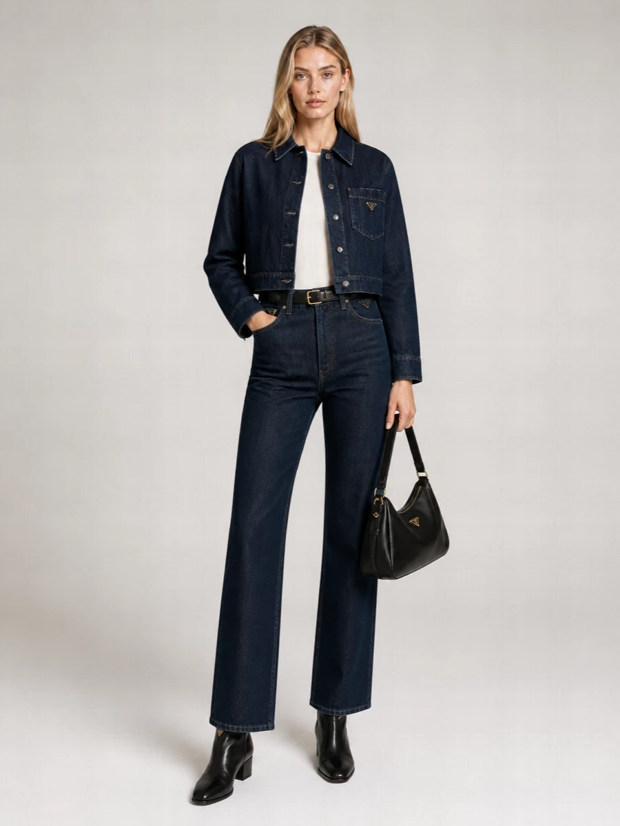 Prada Denim Long-Sleeve Shirt