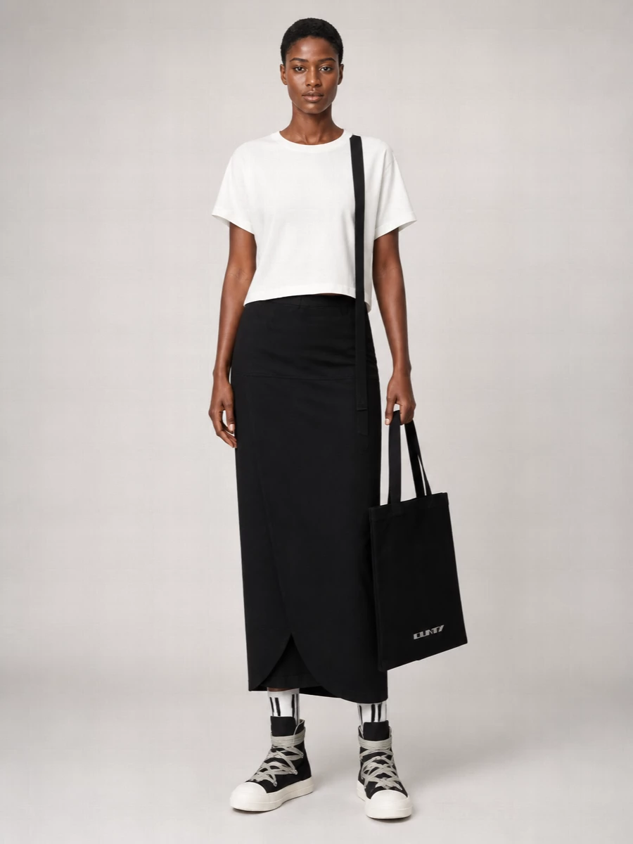 Rick Owens Drkshdw Cropped Cotton Crewneck T-Shirt