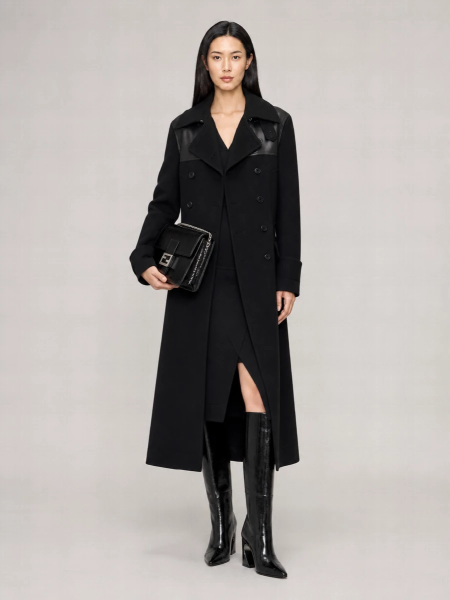 Fendi Wool Double-Breasted Fitted Jacket