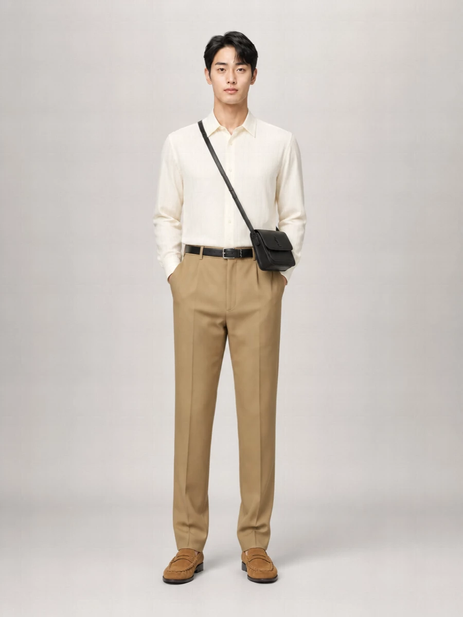 Saint Laurent Regular-Fit Straight-Leg Trousers