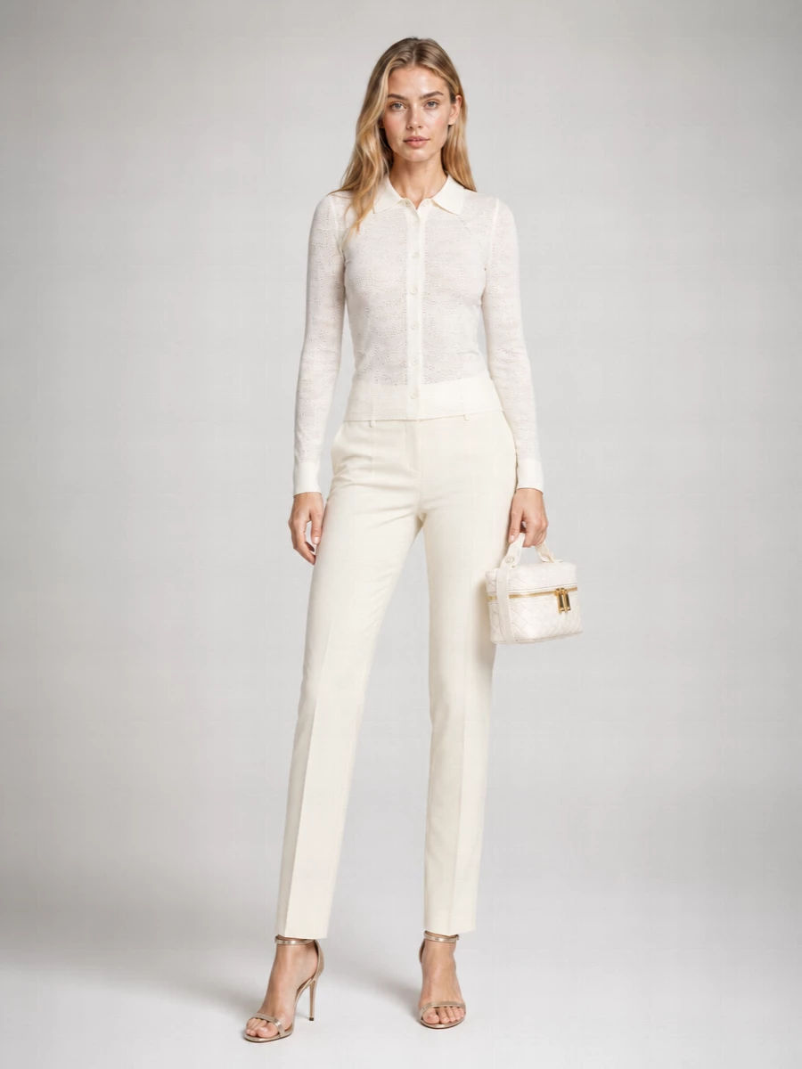 Tom Ford Silk Cotton Openwork Ribbed Cardigan