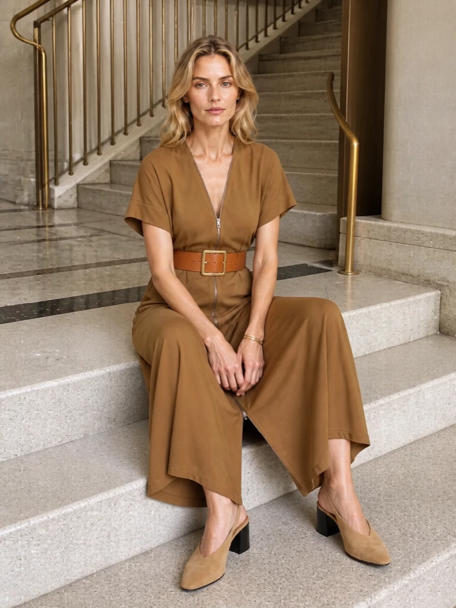Lemaire caramel dress slingback mules