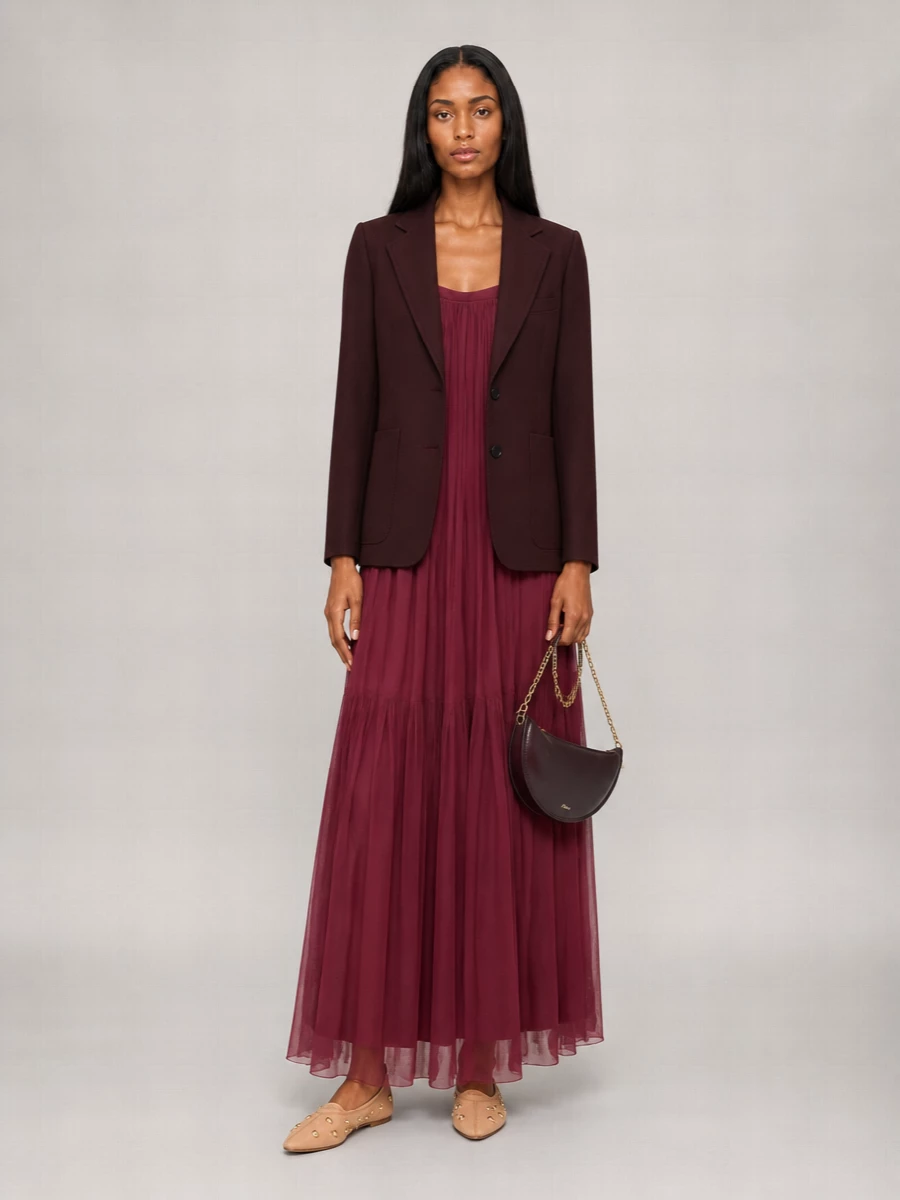 Chloé Virgin Wool Single-Breasted Tailored Blazer