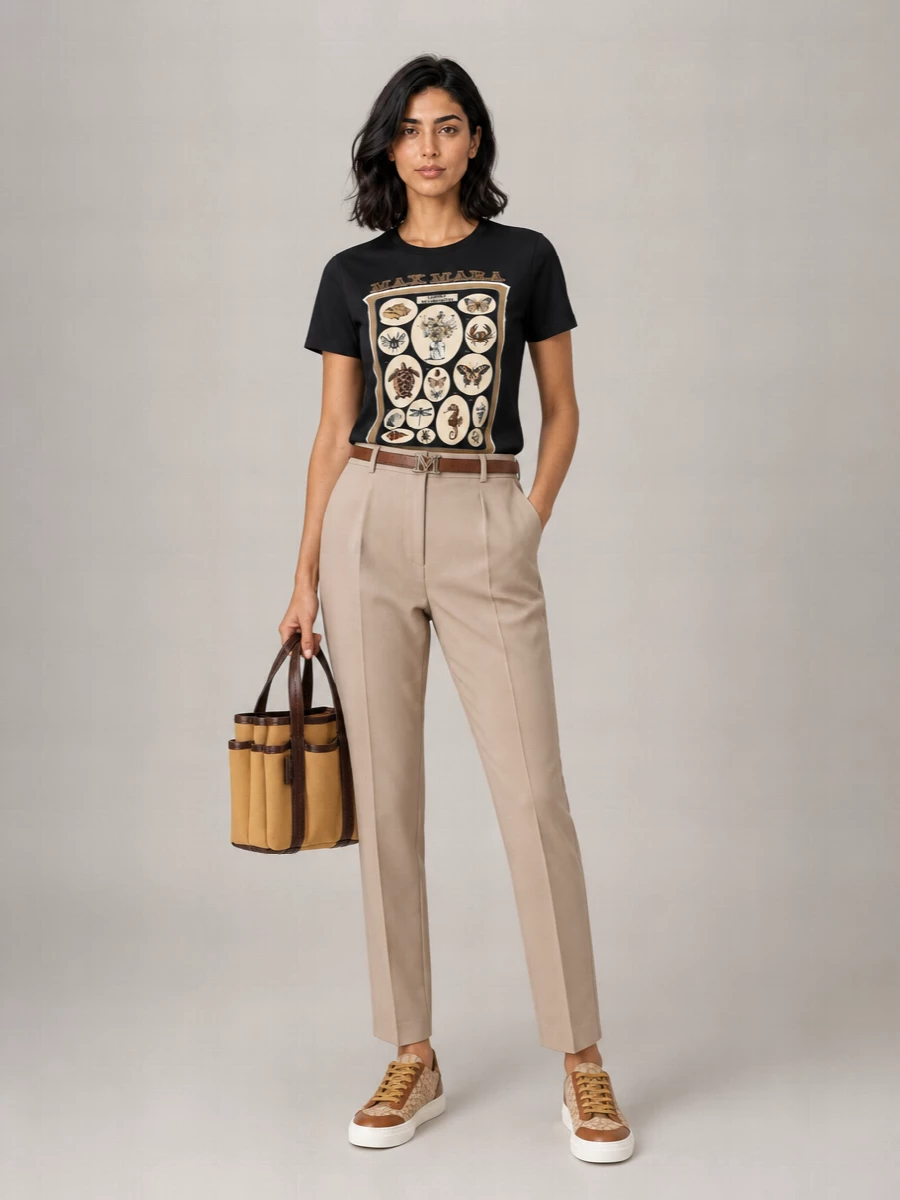 Max Mara Printed Cotton T-Shirt