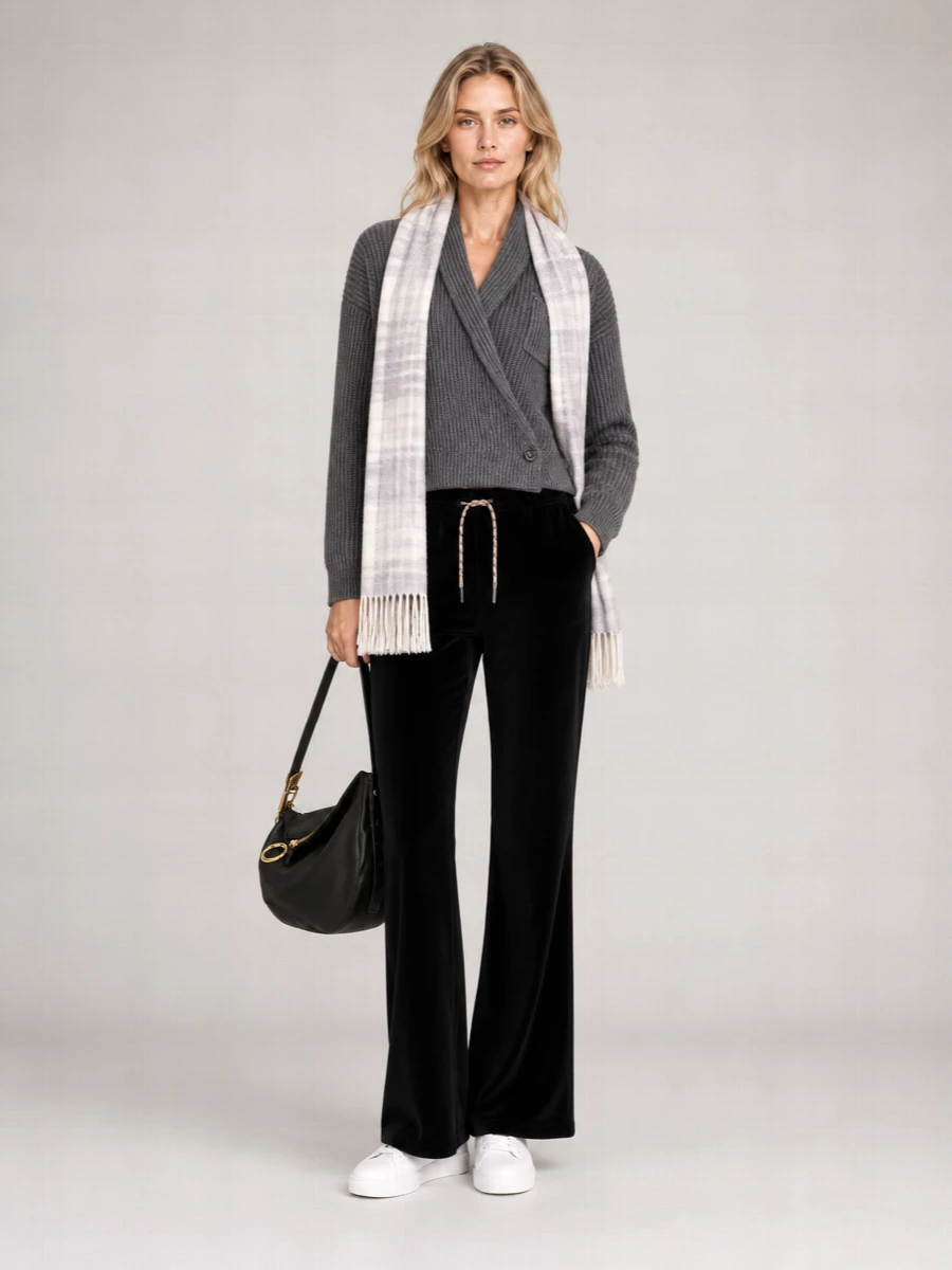 Burberry Velvet Flared Joggers
