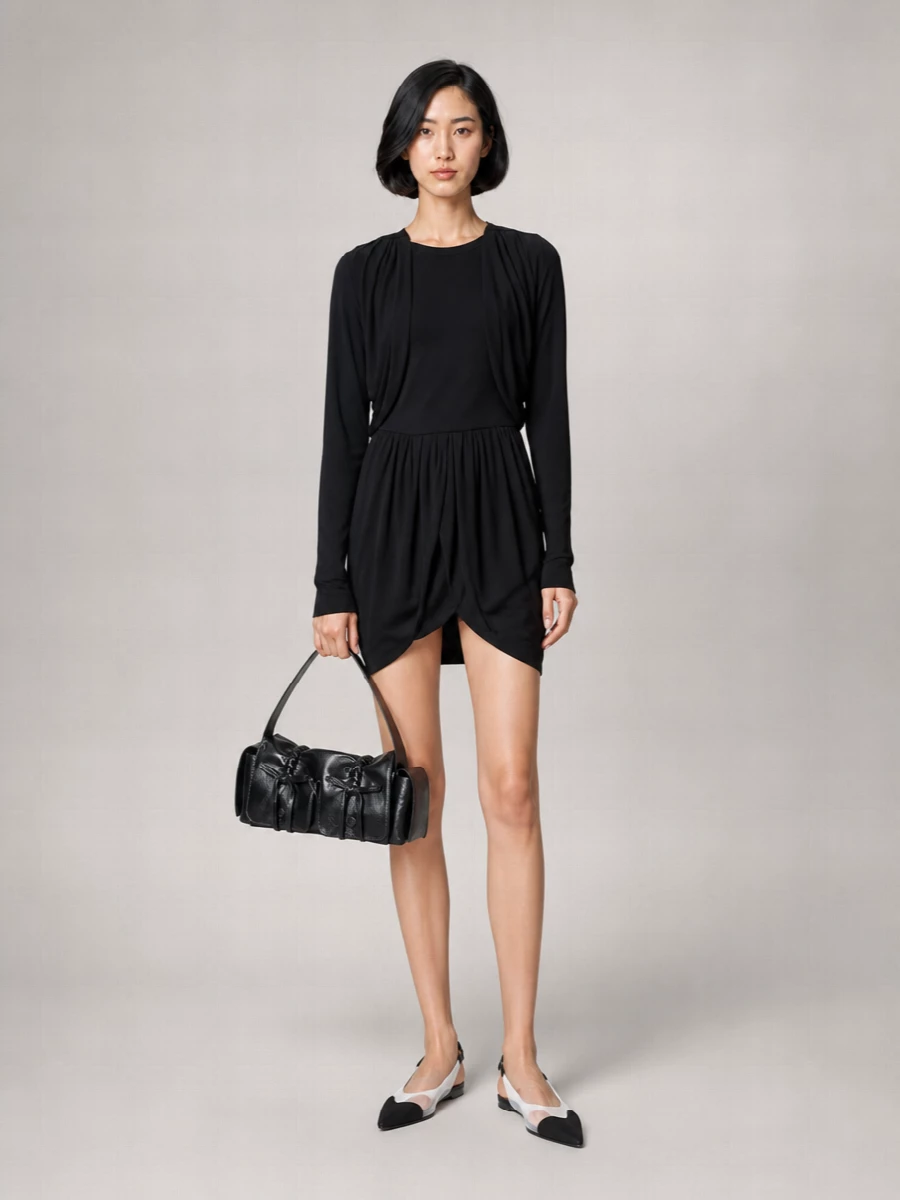 Acne Studios Calf Leather Multipocket Shoulder Bag